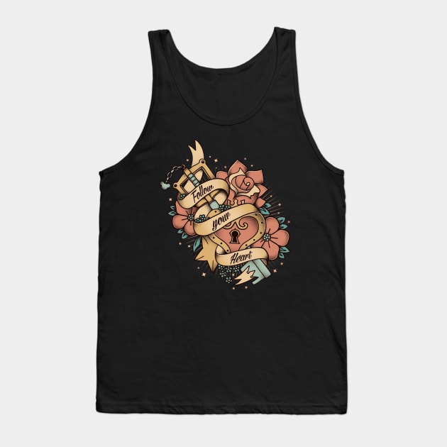 Kingdom Hearts Tattoo - Sora Keyblade - Gaming Tank Top by Typhoonic